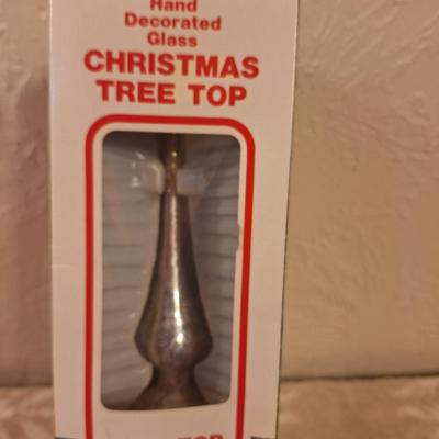 Vintage glass Christmas Tree topper in original box