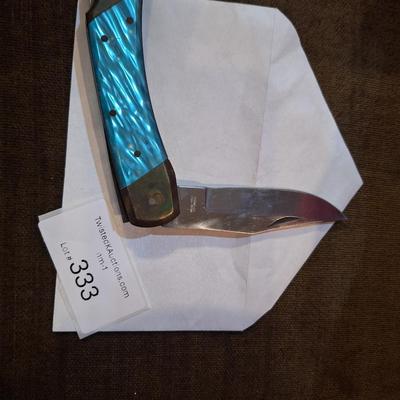 Vintage Pakistan light Buck knife and case