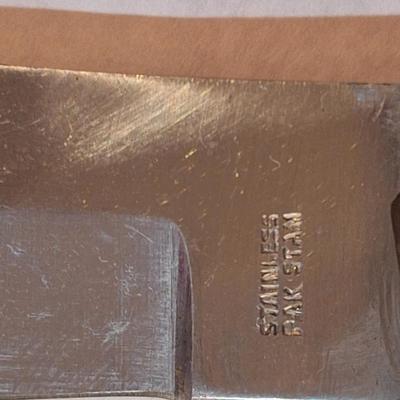 Vintage Pakistan light Buck knife and case