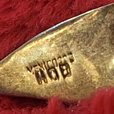 vintage Mexican silver abalone shell ring size 5\