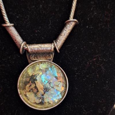 Sterling silver necklace and pendant