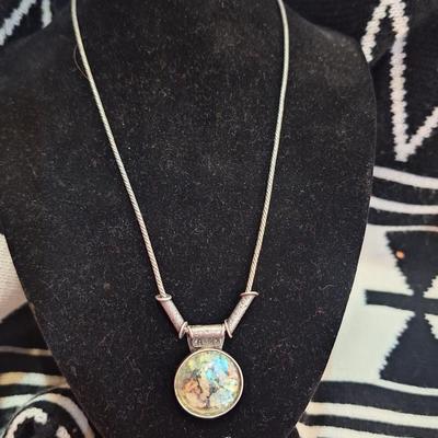 Sterling silver necklace and pendant