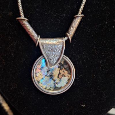 Sterling silver necklace and pendant