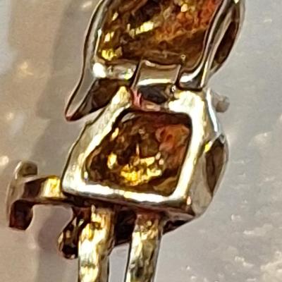 sterling silver bracelet with rhinestone accents- gold tone