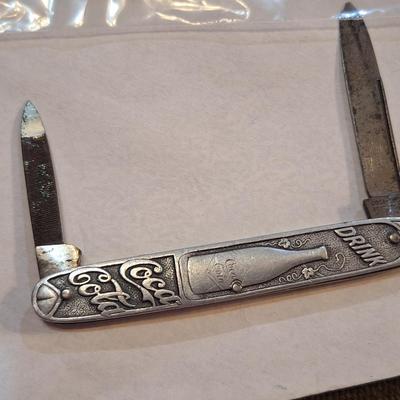 2 blade coca cola bottle pocket knife