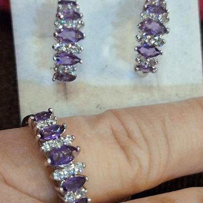 Ring and earring set - ring size 7