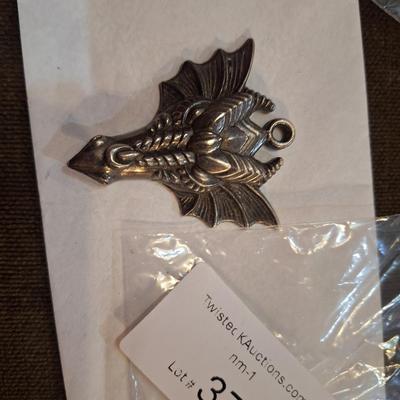 pewter dragon head pendant