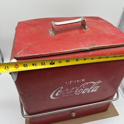 Vintage Coca-Cola Metal Ice Chest Cooler – Red Drink Coke Advertising