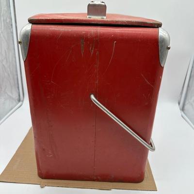 Vintage Coca-Cola Metal Ice Chest Cooler – Red Drink Coke Advertising