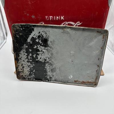 Vintage Coca-Cola Metal Ice Chest Cooler – Red Drink Coke Advertising