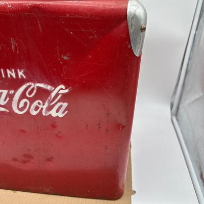 Vintage Coca-Cola Metal Ice Chest Cooler – Red Drink Coke Advertising