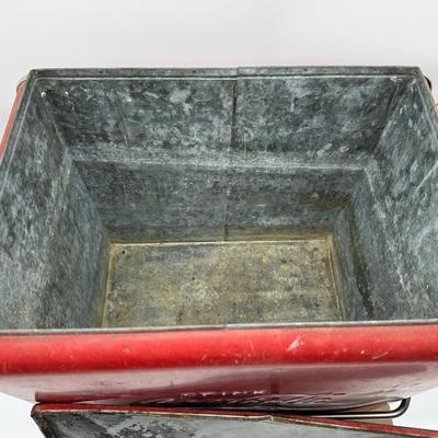 Vintage Coca-Cola Metal Ice Chest Cooler – Red Drink Coke Advertising