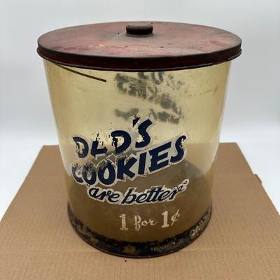 Vintage Dad’s Cookies Plastic Store Display Jar – Metal Lid – New Orleans