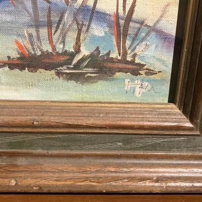 Vintage 1960s-70s Oil Painting "Vermont Winter" 24” x 20”