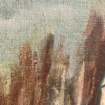 Vintage 1960s-70s Oil Painting "Vermont Winter" 24” x 20”