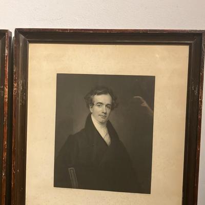 Antique Set of 3 Framed John Sartain Steel/Mezzotint Engravings