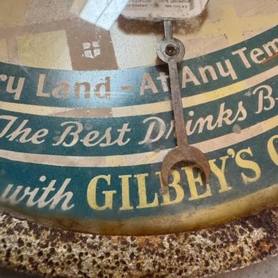 VINTAGE GILBEY'S GIN ADVERTISING THERMOMETER