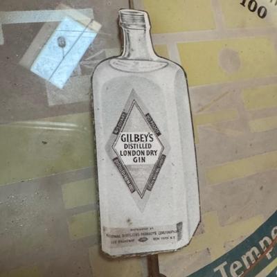 VINTAGE GILBEY'S GIN ADVERTISING THERMOMETER