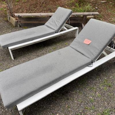 2 CHAISE LOUNGES BY WEST ELM