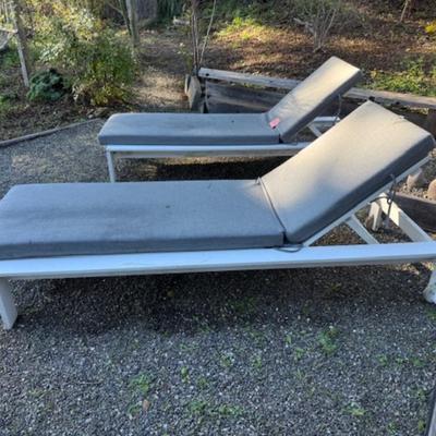 2 CHAISE LOUNGES BY WEST ELM