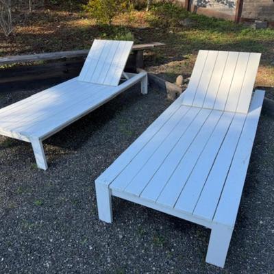 2 CHAISE LOUNGES BY WEST ELM