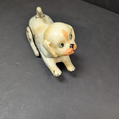 1960's Occupied Japan Tin & Celluloid Wind Up Fido - No Key