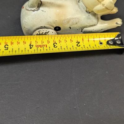 1960's Occupied Japan Tin & Celluloid Wind Up Fido - No Key