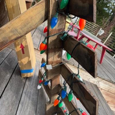 WOOD PALLET X-MAS TREE AND STARLIT TREE