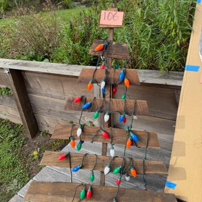 WOOD PALLET X-MAS TREE AND STARLIT TREE