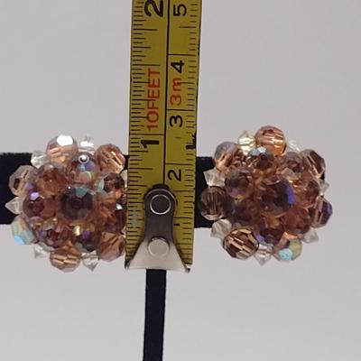 Aurora Borealis Cuff Bracelet and Clip-Back Earrings (#29)
