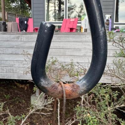 TWO BIRD FEEDERS HANGING