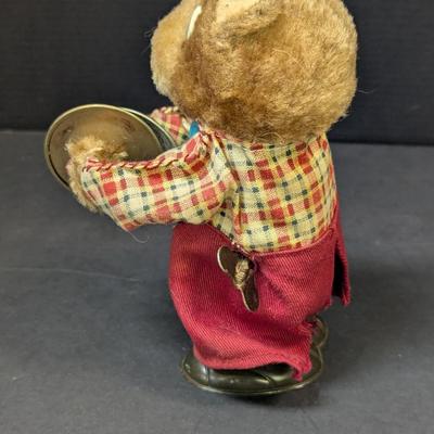 Vintage Wind Up Mechanical Bear Playing The Cymbals & Wind Up Puppy - They Do Not Work