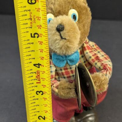 Vintage Wind Up Mechanical Bear Playing The Cymbals & Wind Up Puppy - They Do Not Work