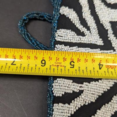 Newport News Beaded Shoulder Bag w/ Zebra Stripes