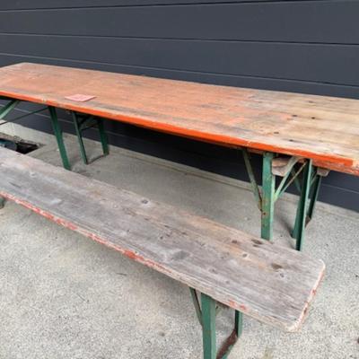 BIERGARTEN TABLE AND BENCHES