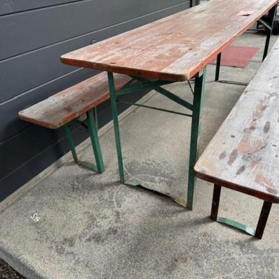 BIERGARTEN TABLE AND BENCHES