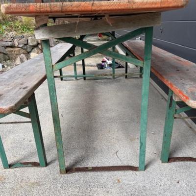 BIERGARTEN TABLE AND BENCHES