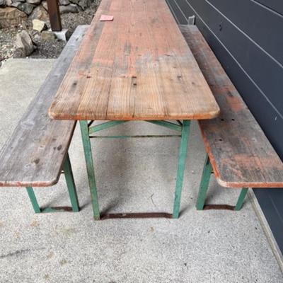 BIERGARTEN TABLE AND BENCHES