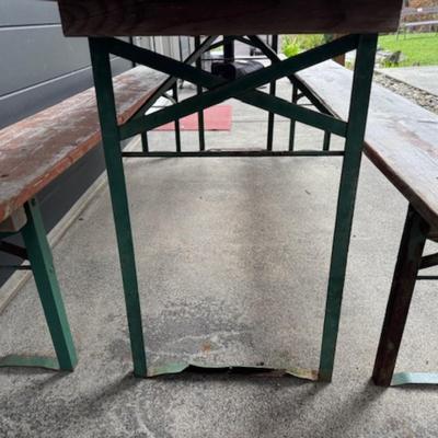 BIERGARTEN TABLE AND BENCHES