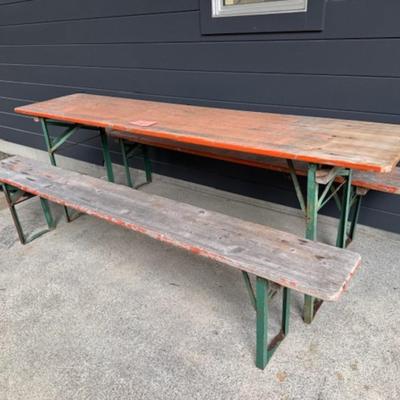 BIERGARTEN TABLE AND BENCHES
