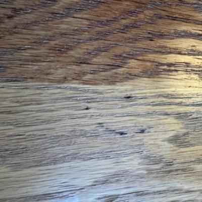 WEATHERED OAK DINING TABLE, BENCH AND CHAIRS
