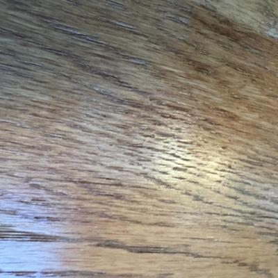 WEATHERED OAK DINING TABLE, BENCH AND CHAIRS