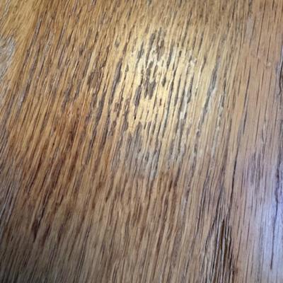 WEATHERED OAK DINING TABLE, BENCH AND CHAIRS