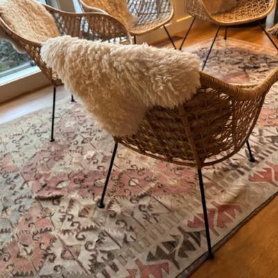 FOUR COMET BASKET CHAIRS