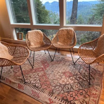 FOUR COMET BASKET CHAIRS