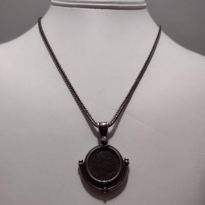 Constantine the Great Coin Pendant on 16" Sterling Silver Necklace (#31)