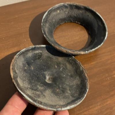 Antique Style Chinese Bronze Ritual Food Vessel Dou with Lid - Warring States Inspired, 4" across