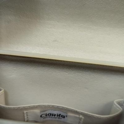 White Lucite Vintage Clutch Purse