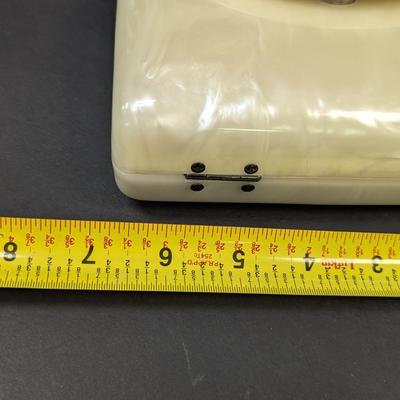 White Lucite Vintage Clutch Purse