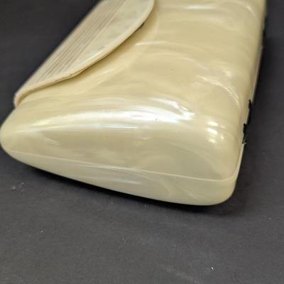 White Lucite Vintage Clutch Purse
